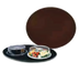 Thumbnail image #1 for Vollrath Tuf Glas Oval Non-Slip Fiberglass Serving Tray, 27 x 21-7/8 Inch, Black