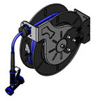 Thumbnail image #1 for T&S Brass B-7242-02 Open Epoxy-Coated Retractable Hose Reel with 3/8-Inch x 50-Foot Hose and Rear-Trigger Spray Valve