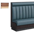 Thumbnail image #1 for ATSMFG ATS AT&S-ASWB-KR48-6CHHR GR6 Karender Wall Booth, 48" high, 6-channel with Headroll back, Upholstery and foam fitted over a computer-cut