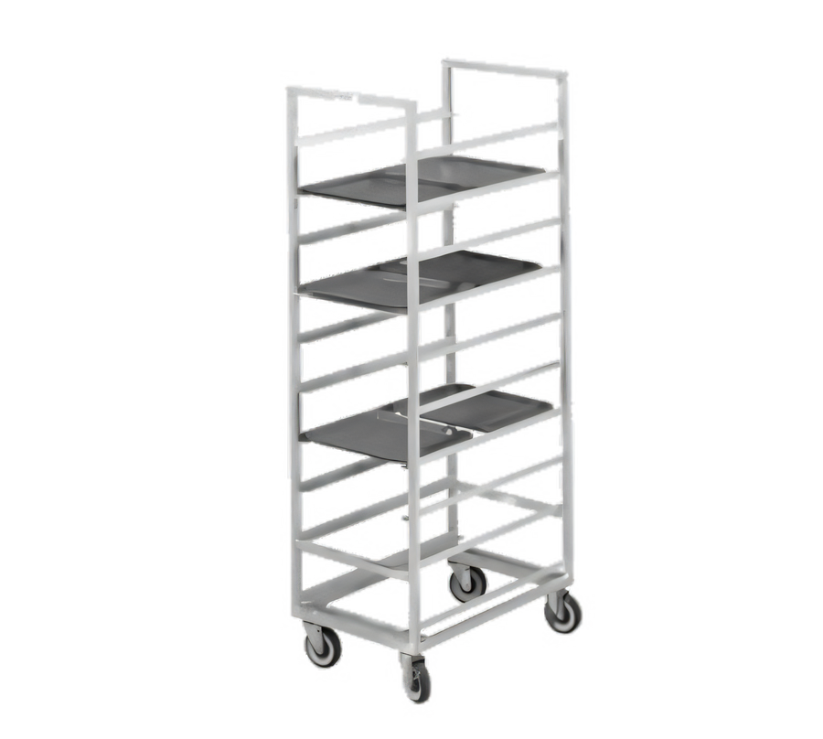 Product image #1 for Channel Manufacturing Stainless Steel Single-Section Cafeteria Tray Rack Cart with Casters, End Load, 36-Tray Capacity, 21 x 30 x 64 Inches