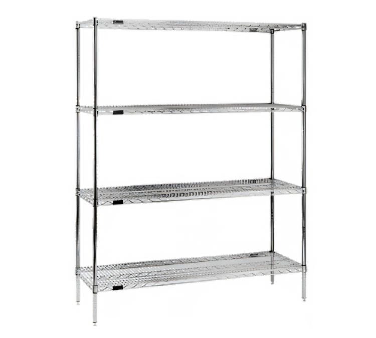 Product image #1 for Eagle Valu-Master Red-i-Pak 4-Tier Wire Shelving Unit, 60 x 18 x 63 Inches, Stationary