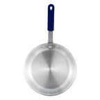 Thumbnail image #1 for Winco Gladiator AFP-7A-H 7-Inch Uncoated Aluminum Fry Pan with Riveted Handle and Blue Silicone Sleeve Case of 6