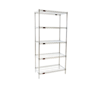 Eagle Group 5-Tier Starter Wire Shelving Unit, 24 x 18 x 86 Inches, Chrome-Plated Finish
