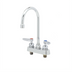 Thumbnail image #1 for T&S Brass B-1141-CR Workboard Faucet, Swivel Gooseneck, 4-Inch Centers, Deck Mount, Polished Chrome