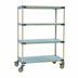 Thumbnail image #1 for MetroMax 4 Four-Tier Mobile Polymer Shelving Unit with Open Grid Shelves, 36 x 24 x 68 Inches
