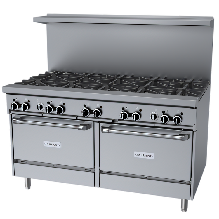 Product image #1 for Garland GF Starfire Pro 60 Inch Gas Restaurant Range with 10 Open Burners and 2 Standard Ovens