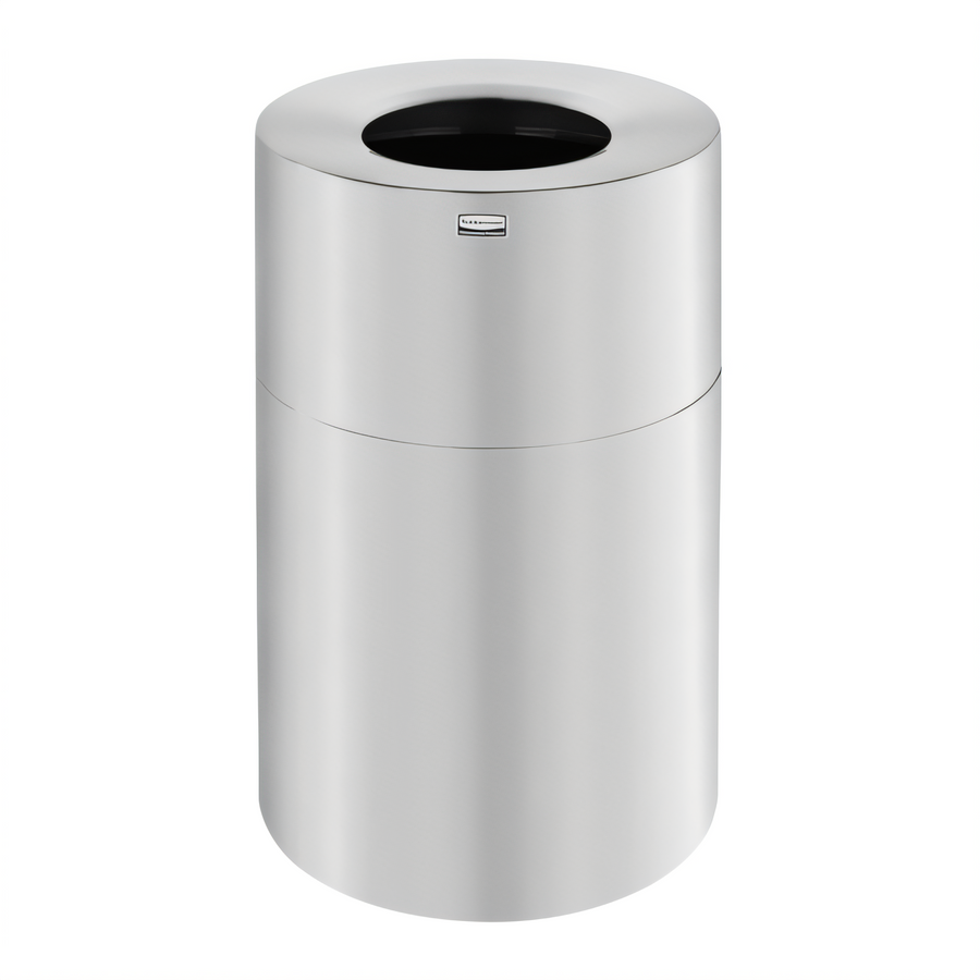 Product image #1 for Rubbermaid Commercial Designer Line 55 Gallon Aluminum Open-Top Waste Receptacle with Rigid Plastic Liner