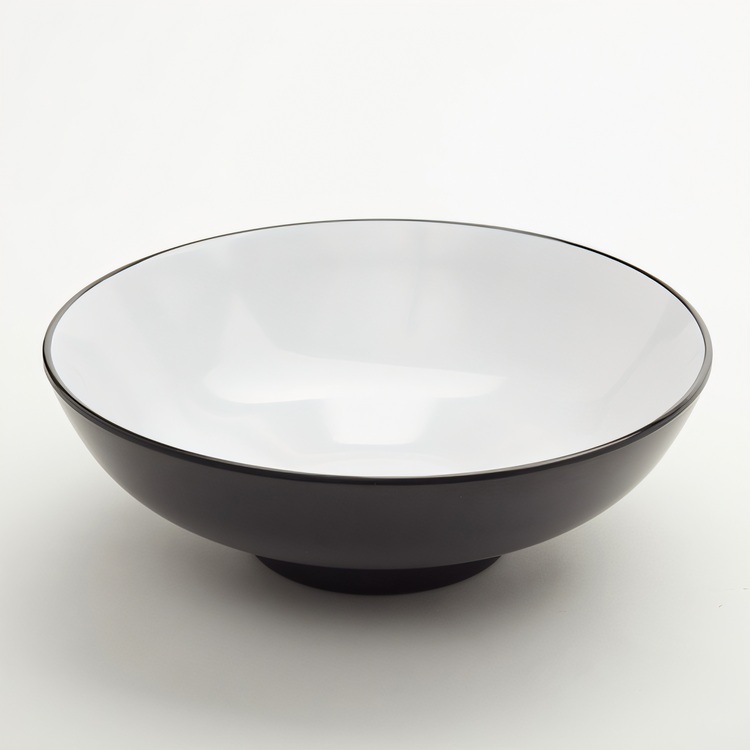 Product image #2 for American Metalcraft 56 oz Round Melamine Noodle Bowl, Black/White