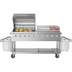 Thumbnail image #1 for KoolMore 72-Inch 10-Burner Commercial Outdoor Propane Gas Grill with 36-Inch Roll Dome Cover and 36-Inch Griddle