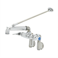 T&S Brass B-2345 Wall-Mount Service Sink / Mop Sink Faucet with Pail Hook and Garden Hose Outlet