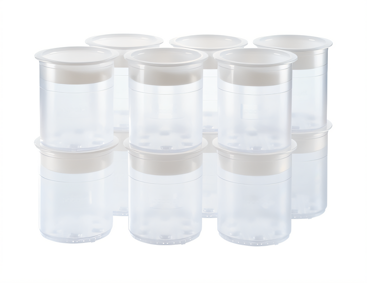 Product image #1 for Transparent Synthetic Pacotizing Beaker Set with Lids, 12 Pack