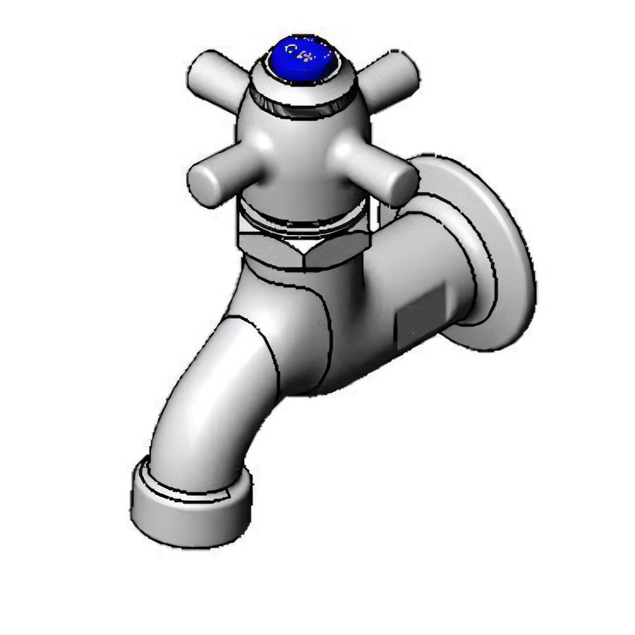 Product image #1 for Heavy-Duty Wall-Mount Self-Closing Single Sink Faucet with 4-Arm Handle