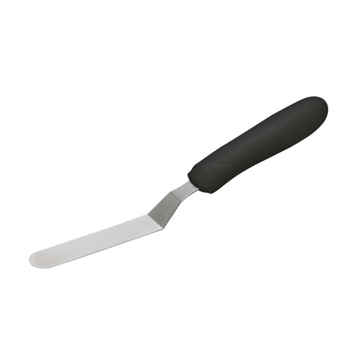 Product image #1 for Winco Black Offset Spatula with Polypropylene Handle, Stainless Steel Satin Finish Blade, 3-1/2 x 3/4 Inch
