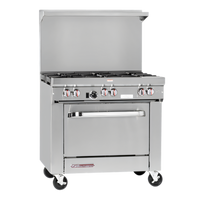 Southbend S-Series 36-Inch Gas Restaurant Range with 2 Open Burners, 24-Inch Griddle, and Convection Oven