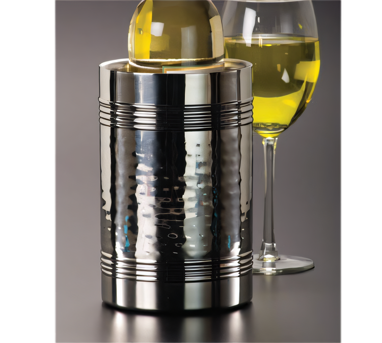 Product image #1 for American Metalcraft Hammered Stainless Steel Non-Insulated Wine Cooler, 1-Bottle