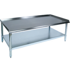 Thumbnail image #1 for John Boos Stallion EES8-3015 Equipment Stand, 15"W x 30"D x 24"H, 18-Gauge Stainless Steel Top, Galvanized Base, Adjustable Undershelf