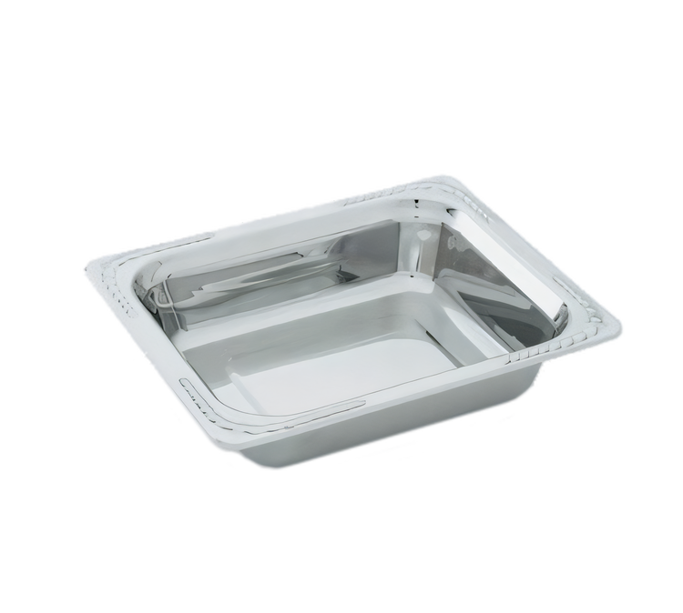 Product image #1 for Vollrath Miramar Decorative 1/2 Size Hotel Pan, 3.4 Qt, 18/8 High-Polished Stainless Steel