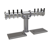 Glastender Pipe Tee 8-Faucet Glycol-Cooled Countertop Draft Dispensing Tower