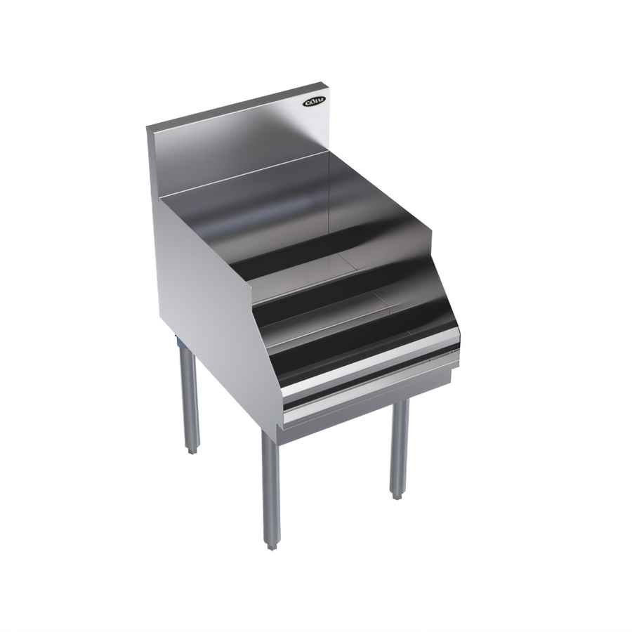 Product image #1 for Krowne Royal Series Freestanding Underbar Liquor Bottle Display Unit, 18 x 24 Inch, 16-Bottle Capacity, Stainless Steel