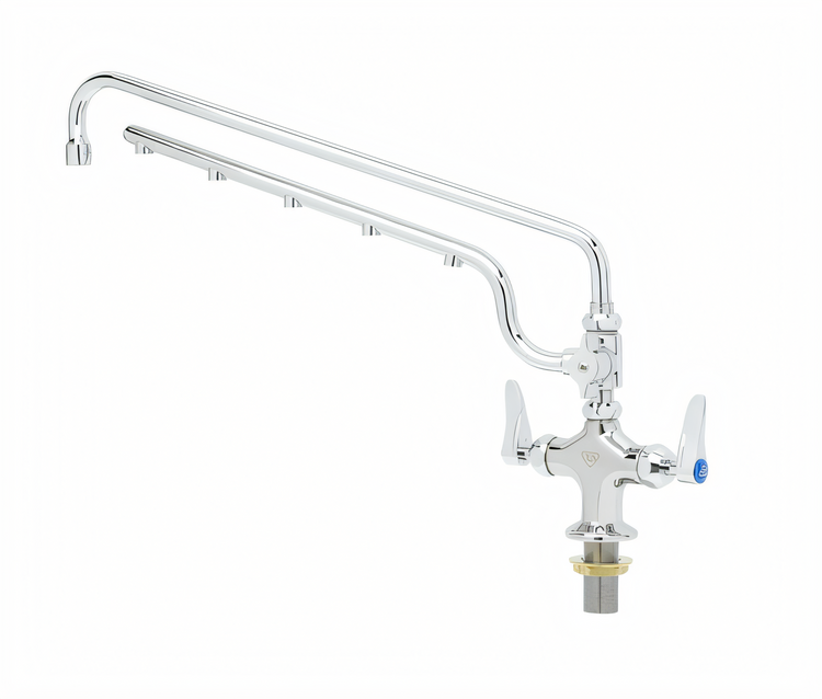 Product image #1 for UltraRinse Single-Hole Deck Mount Mixing Faucet with 18-Inch Swing Nozzle and 16-Inch Spray Arm