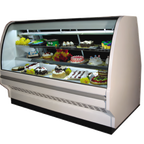 Thumbnail image #1 for Howard-McCray HMC, Baker, 40E Service Cases D-CBS40E-8C-LED 99.5" Wide Curved Glass Dry Bakery Display Case, 2 Lit Shelves, LED