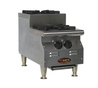 RedHots Chef's Line Step-Up Countertop Gas Hot Plate, 2 Burners, Natural Gas, 12 Inch, 50,000 BTU