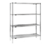 Thumbnail image #1 for Red-i-Pak 4-Tier Stationary Chrome Wire Shelving Unit, 60W x 18D x 74H