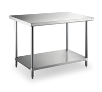Steel Works Stainless 30 x 24 Inch Stainless Steel Corner Work Table with Undershelf