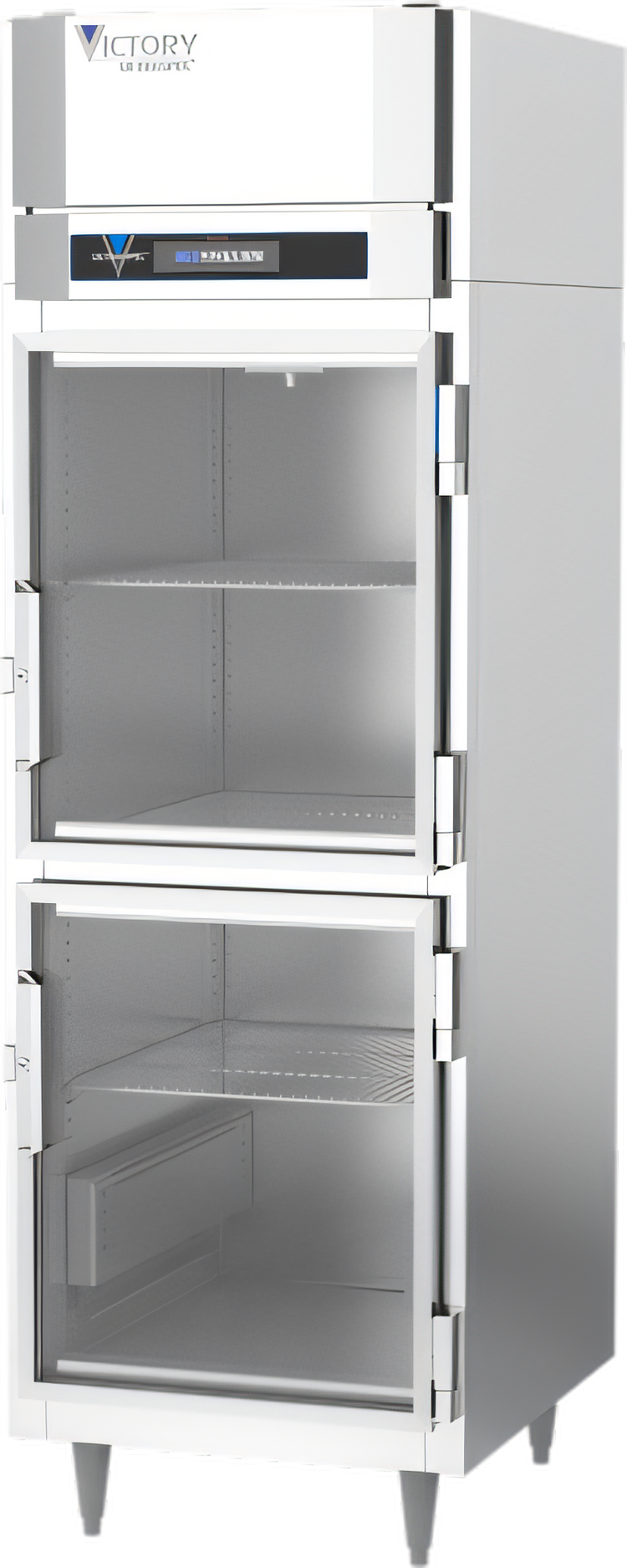 Product image #1 for Victory UltraSpec 1-Section Glass Half-Door Reach-In Warming Cabinet, 21.5 Cu. Ft., Stainless Steel