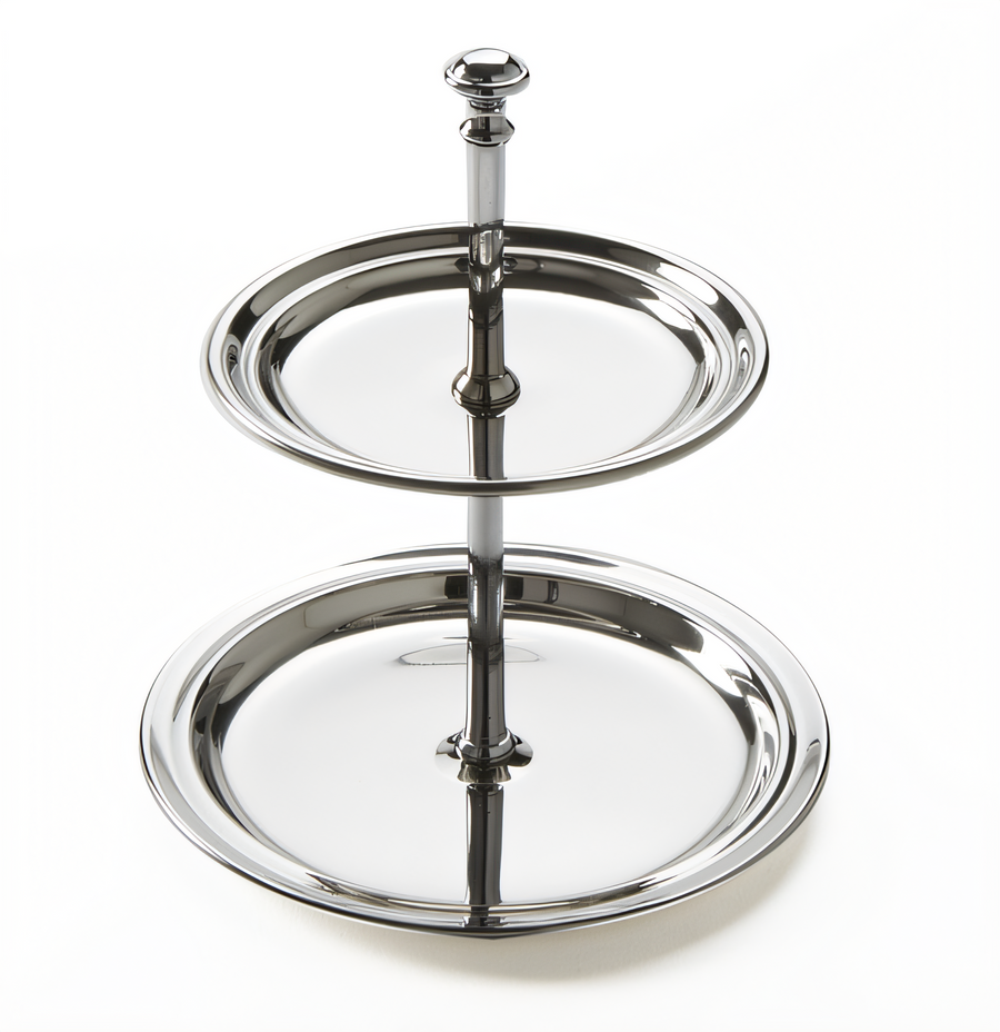 Product image #1 for American Metalcraft Two-Tier Round Stainless Steel Display Stand