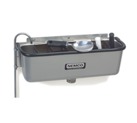 Spadewell 19-Inch Side-Mount Ice Cream Spade Dipper Well with 3/8-Inch Spigot, Stainless Steel