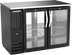 Thumbnail image #1 for Beverage-Air 48-Inch Two-Section Pass-Thru Back Bar Refrigerator with 4 Glass Doors, Black Exterior, Stainless Steel Top