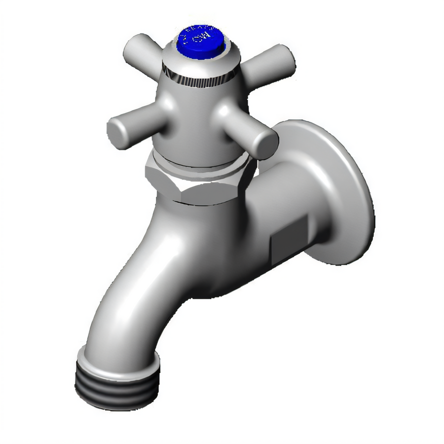 Product image #1 for Heavy Duty Wall-Mount Single Sink Faucet with Self-Closing Valve and Hose Thread Outlet