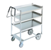 Thumbnail image #1 for Vollrath Heavy-Duty Stainless Steel 3-Shelf Bus Cart with Raised Lower Shelf, 900 lb Capacity
