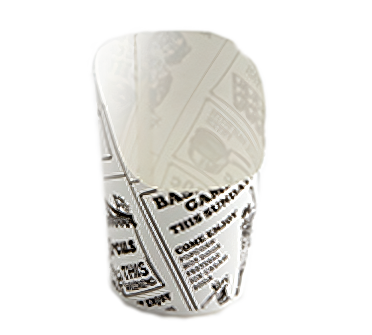 Product image #1 for American Metalcraft 4 oz. Newspaper-Style Printed Paper Fry Cup
