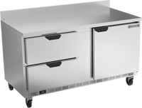 Beverage-Air 60-Inch Two-Section Worktop Refrigerator with 2 Drawers and 1 Door