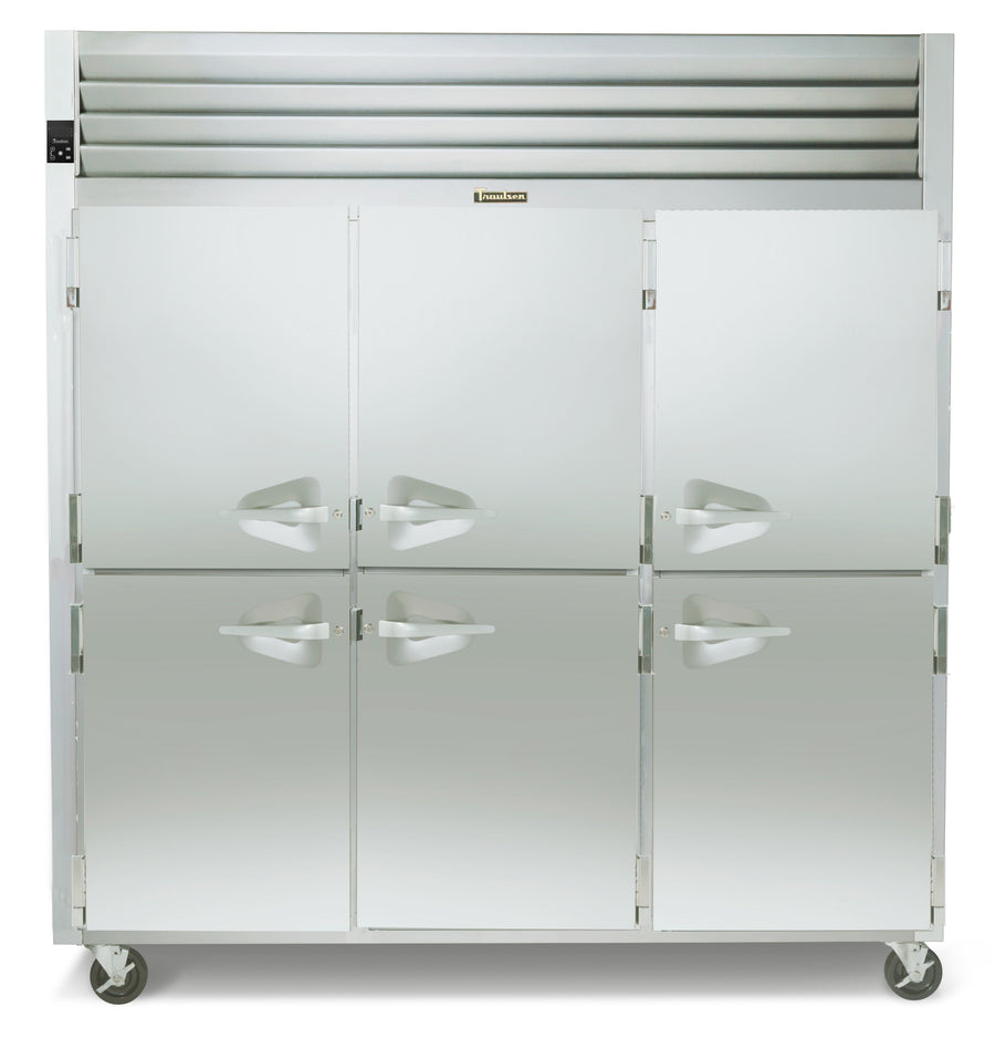 Product image #1 for Dealer's Choice G31002 Three-Section Half-Height Solid Door Reach-in Storage Freezer