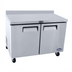Thumbnail image #1 for Atosa 48.3-Inch Two-Section Reach-In Worktop Refrigerator with Backsplash and Solid Doors