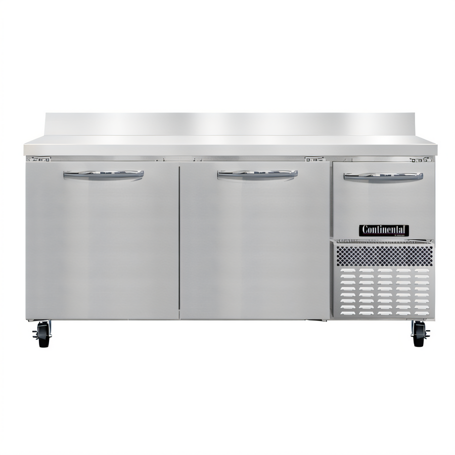 Product image #1 for Continental Refrigerator FA68SNBS 68" Shallow Depth Worktop Freezer with Backsplash