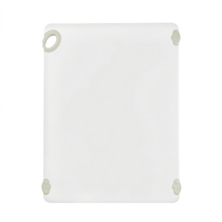 Product image #1 for Winco STATIKBoard 18 x 24 x 1/2-Inch White Rectangular Cutting Board with Rubber Grip Hook