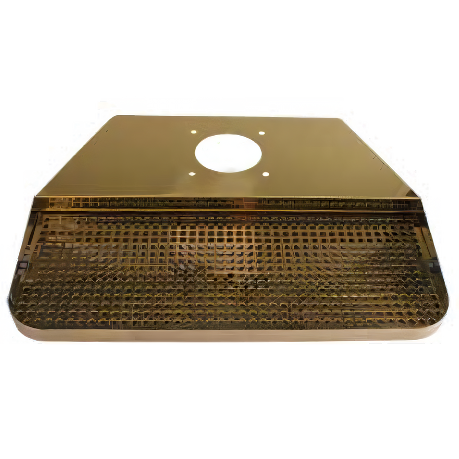 Product image #1 for Micro Matic Surface-Mount Drip Tray Trough with Tower Plate, 21-1/2 in. x 16-1/4 in., Stainless Steel with PVD Brass Screen