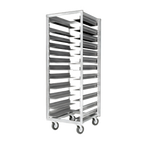 Thumbnail image #1 for Metro RD78N Mobile Pass-Thru Aluminum Pan Rack, Adjustable Slides, 13-Pan Capacity, 18 x 26-Inch Pans, End Loading