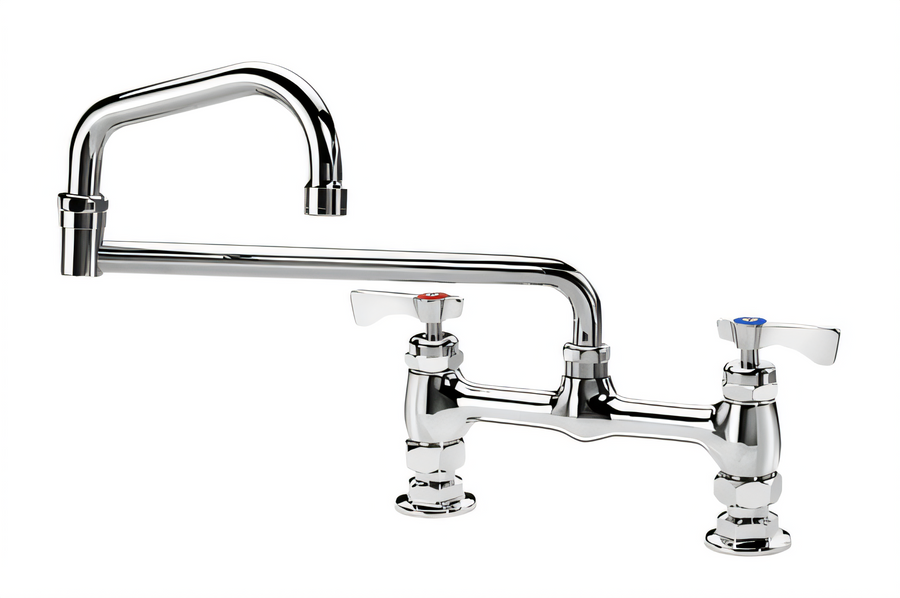 Product image #1 for Krowne Royal Series 8-Inch Center Raised Deck Mount Faucet with 18-Inch Jointed Swing Spout