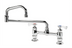 Thumbnail image #1 for Krowne Royal Series 8-Inch Center Raised Deck Mount Faucet with 18-Inch Jointed Swing Spout