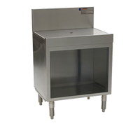 Spec-Bar 48-Inch Open Base Stainless Steel Workboard Cabinet with 8-Inch Backsplash
