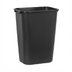 Thumbnail image #1 for Rubbermaid Commercial Medium Black Plastic Waste Basket, 41.25 Quarts
