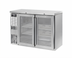 Thumbnail image #1 for Kool-It Signature 48-Inch Two-Section Glass Door Back Bar Cooler with Stainless Steel Top