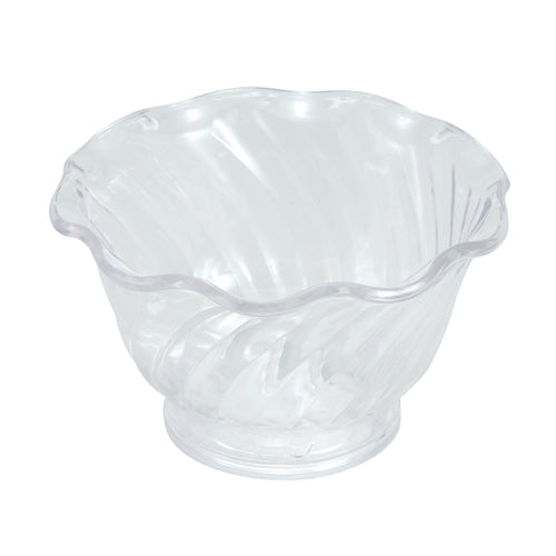 Product image #1 for Winco 5 oz Clear SAN Plastic Tulip-Rim Ice Cream/Berry Dessert Dish