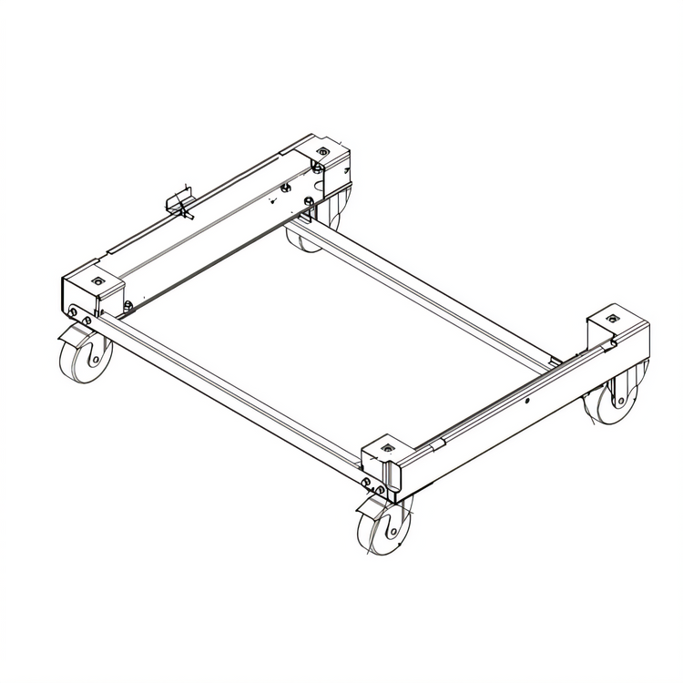 Product image #1 for RATIONAL Mobile Stainless Steel Undercarriage for Combi Oven Models 62/102