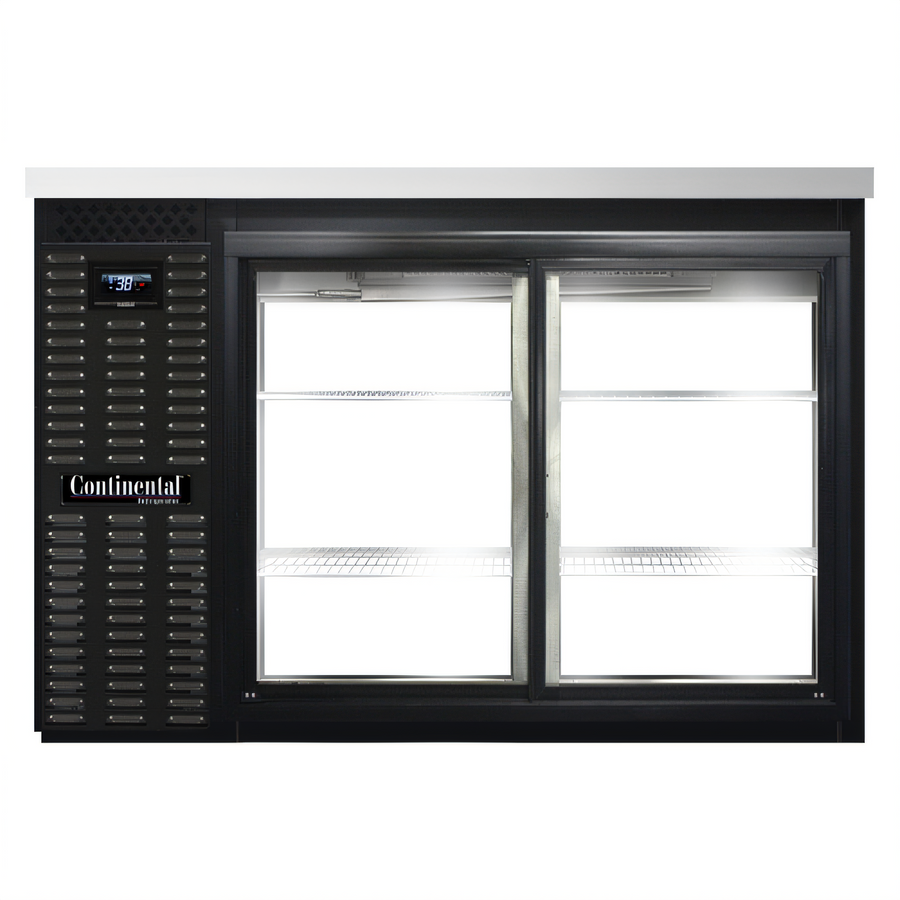 Product image #1 for Continental Refrigerator BB50NSGDPT 50" Pass-Thru Sliding Glass Door Back Bar Cooler